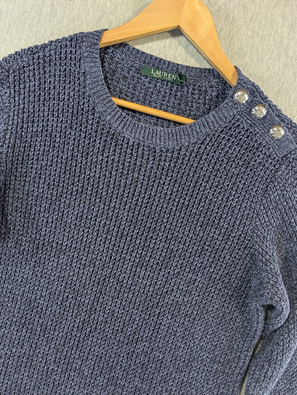 Lauren Ralph Lauren Knit Sweater Women's Medium Blue